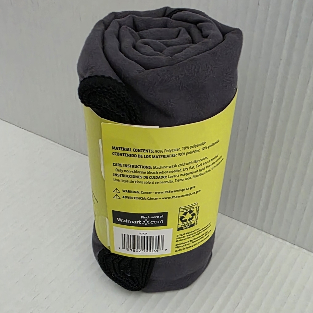 NWT Athletic Works Gray Yoga Mat Towel - Picture 2 of 12